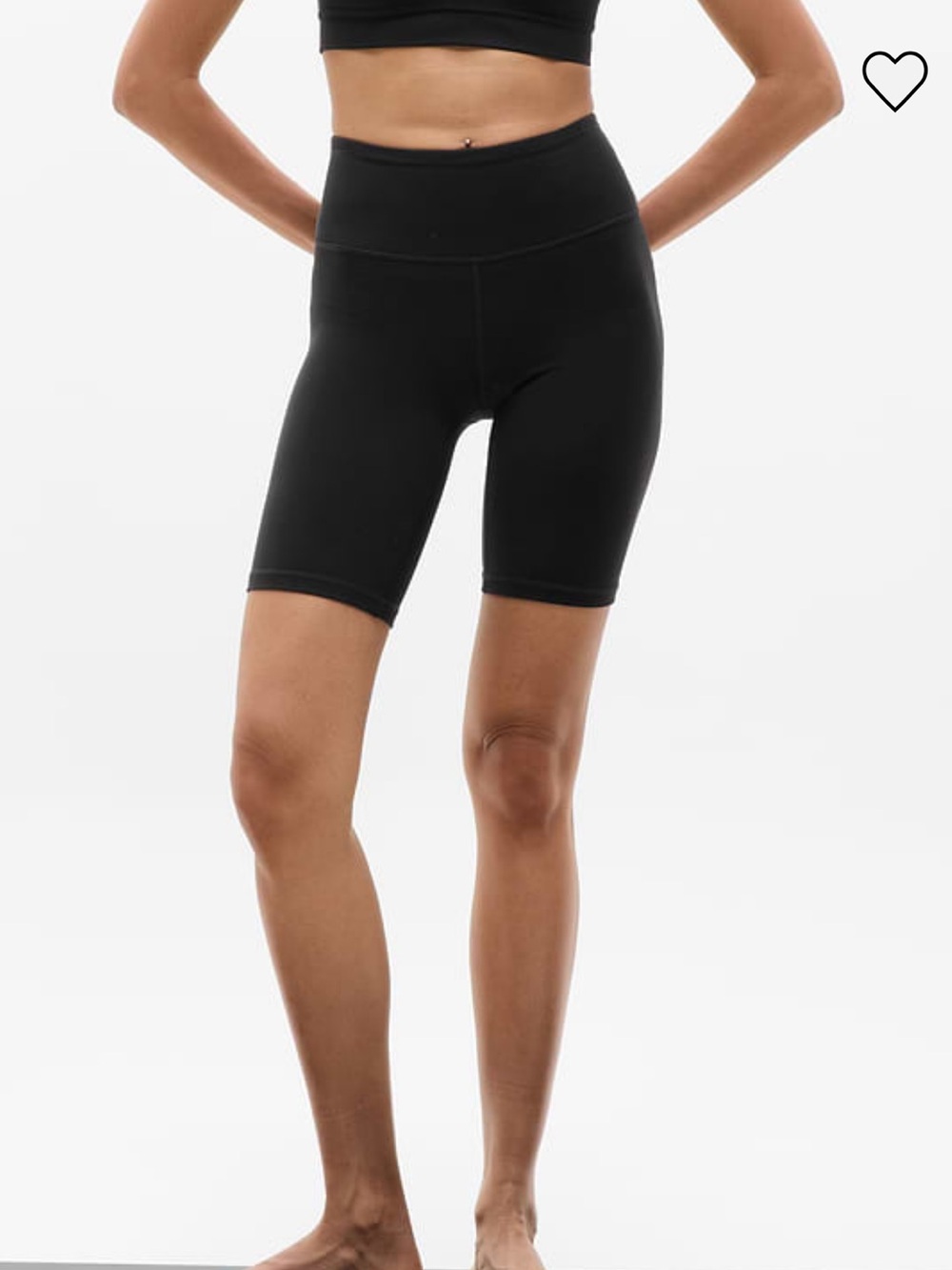 Athleta Black Ultra High Rise Elation 7" Shorts NWOT